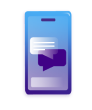 Icon of a blue mobile phone